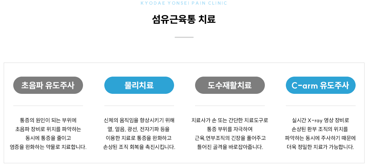 섬유근육통 치료 인포그래픽